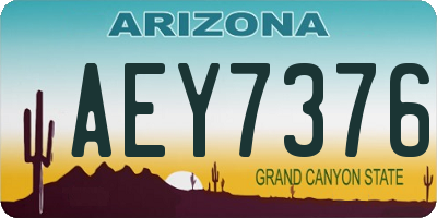AZ license plate AEY7376