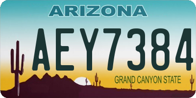AZ license plate AEY7384