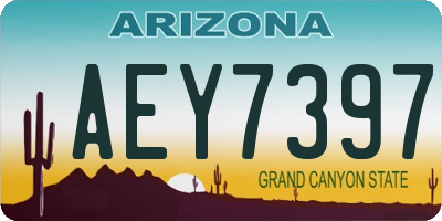 AZ license plate AEY7397