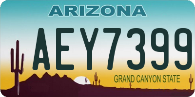 AZ license plate AEY7399