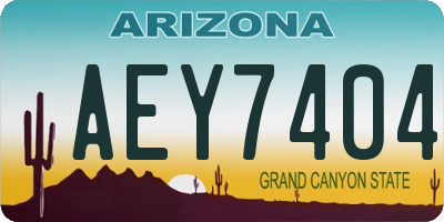 AZ license plate AEY7404