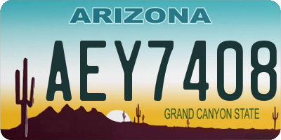 AZ license plate AEY7408