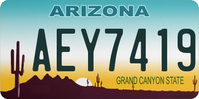AZ license plate AEY7419
