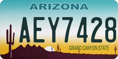 AZ license plate AEY7428