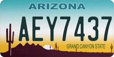 AZ license plate AEY7437