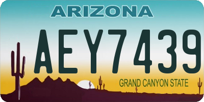 AZ license plate AEY7439