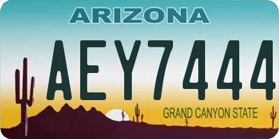 AZ license plate AEY7444