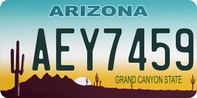 AZ license plate AEY7459
