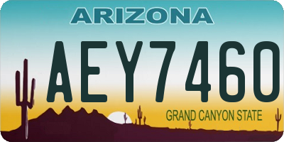AZ license plate AEY7460
