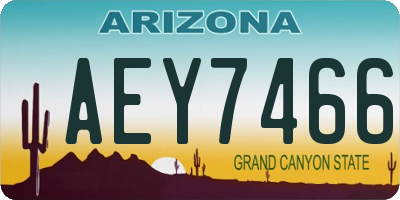 AZ license plate AEY7466