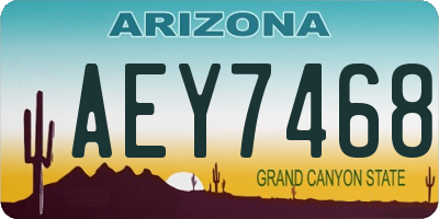 AZ license plate AEY7468