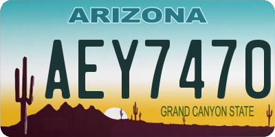 AZ license plate AEY7470