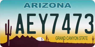AZ license plate AEY7473