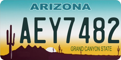 AZ license plate AEY7482