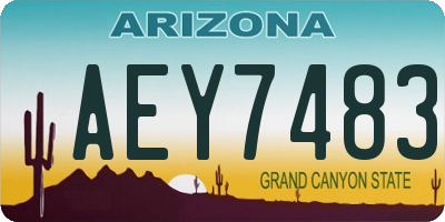 AZ license plate AEY7483