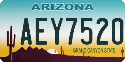 AZ license plate AEY7520