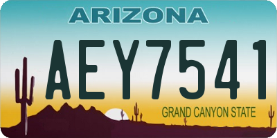 AZ license plate AEY7541