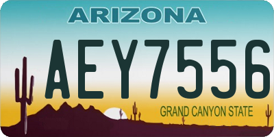AZ license plate AEY7556