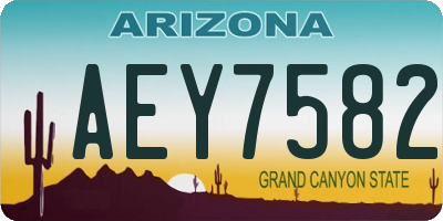 AZ license plate AEY7582