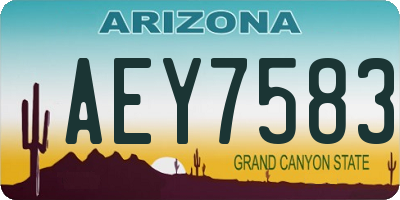AZ license plate AEY7583
