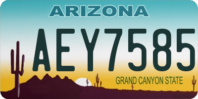 AZ license plate AEY7585