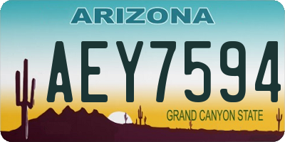 AZ license plate AEY7594