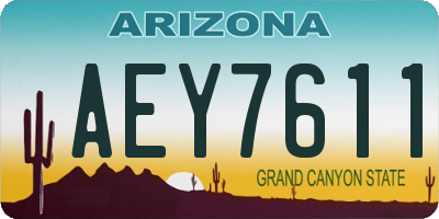 AZ license plate AEY7611