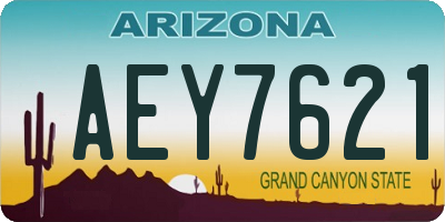 AZ license plate AEY7621