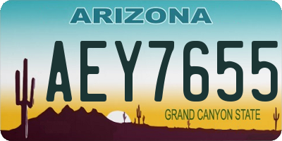 AZ license plate AEY7655