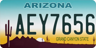 AZ license plate AEY7656