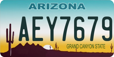 AZ license plate AEY7679