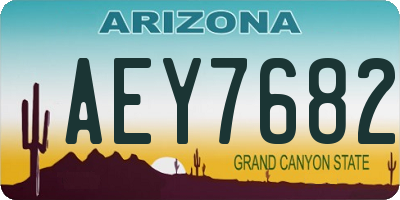 AZ license plate AEY7682