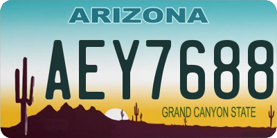 AZ license plate AEY7688