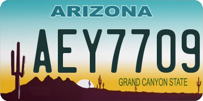 AZ license plate AEY7709