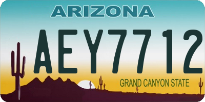 AZ license plate AEY7712