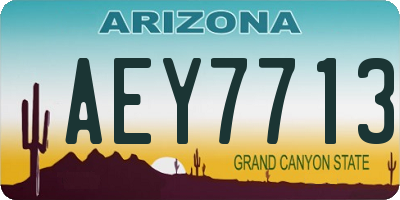 AZ license plate AEY7713