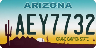 AZ license plate AEY7732