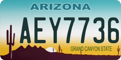 AZ license plate AEY7736