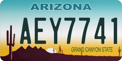 AZ license plate AEY7741
