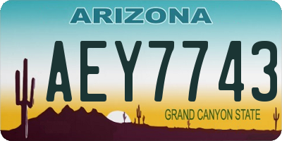 AZ license plate AEY7743
