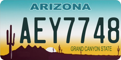AZ license plate AEY7748