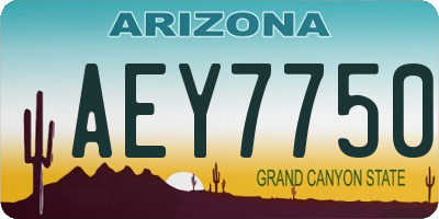 AZ license plate AEY7750