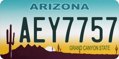 AZ license plate AEY7757
