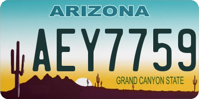 AZ license plate AEY7759