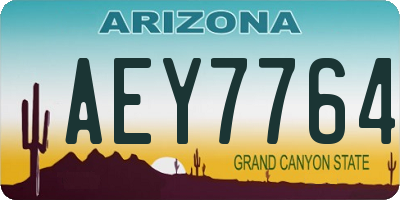 AZ license plate AEY7764