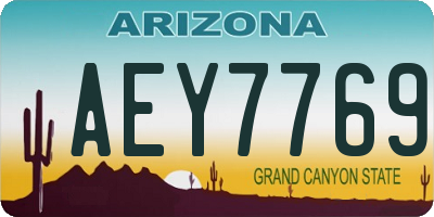 AZ license plate AEY7769