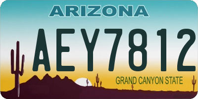 AZ license plate AEY7812