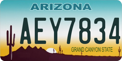 AZ license plate AEY7834