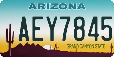 AZ license plate AEY7845