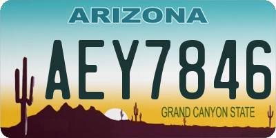 AZ license plate AEY7846